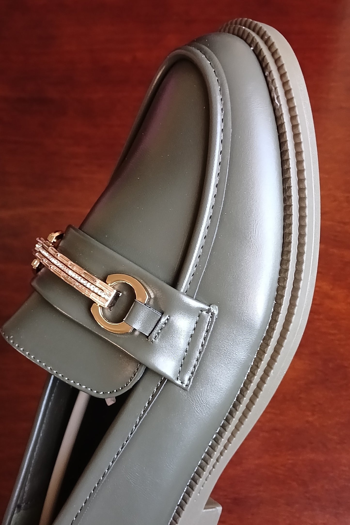 Olive Green Ladies Loafers
