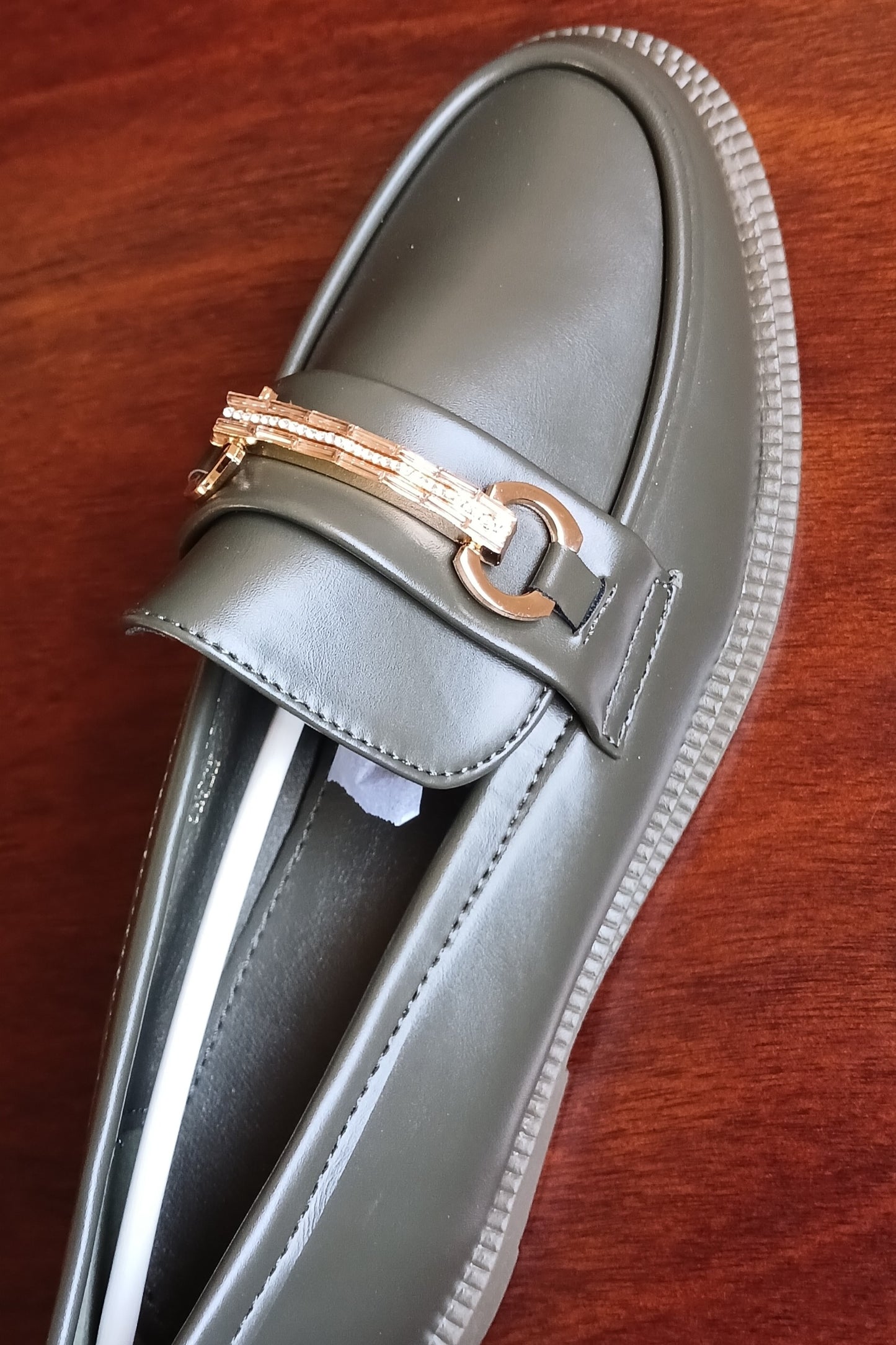 Olive Green Ladies Loafers