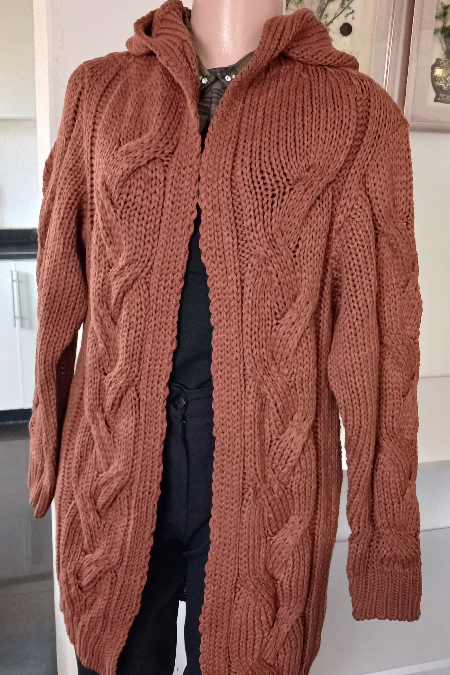 Missi London Knitted Fashion Hooded Jersey