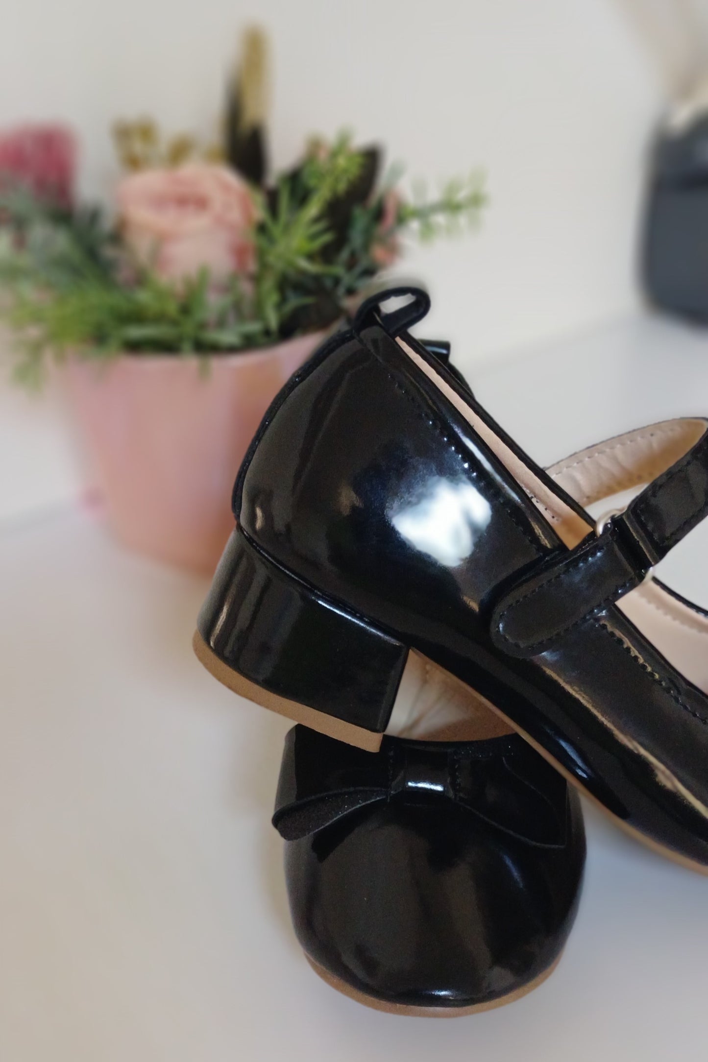 Girls Black Mary Jane Heels - Kids