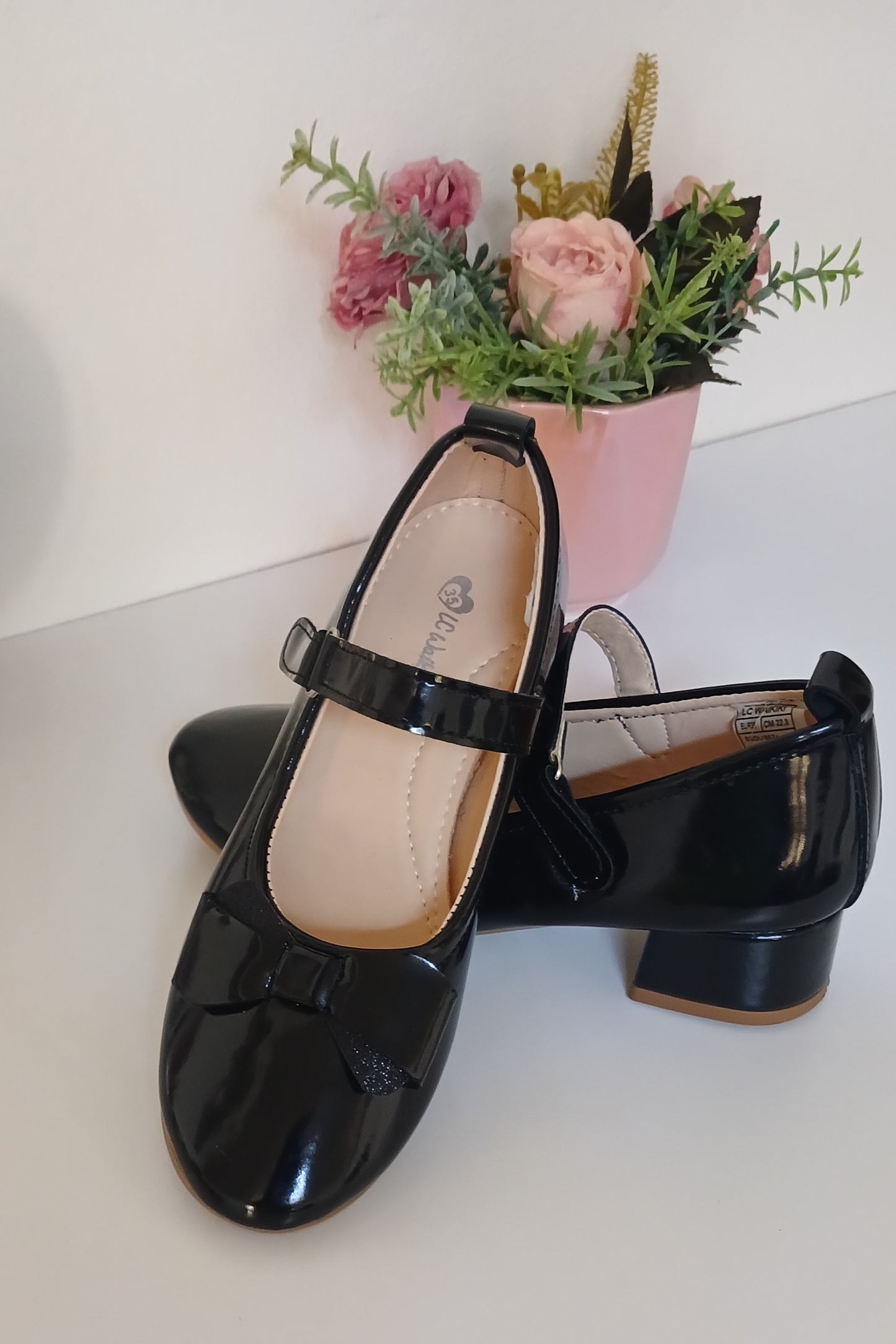 Girls Black Mary Jane Heels - Kids