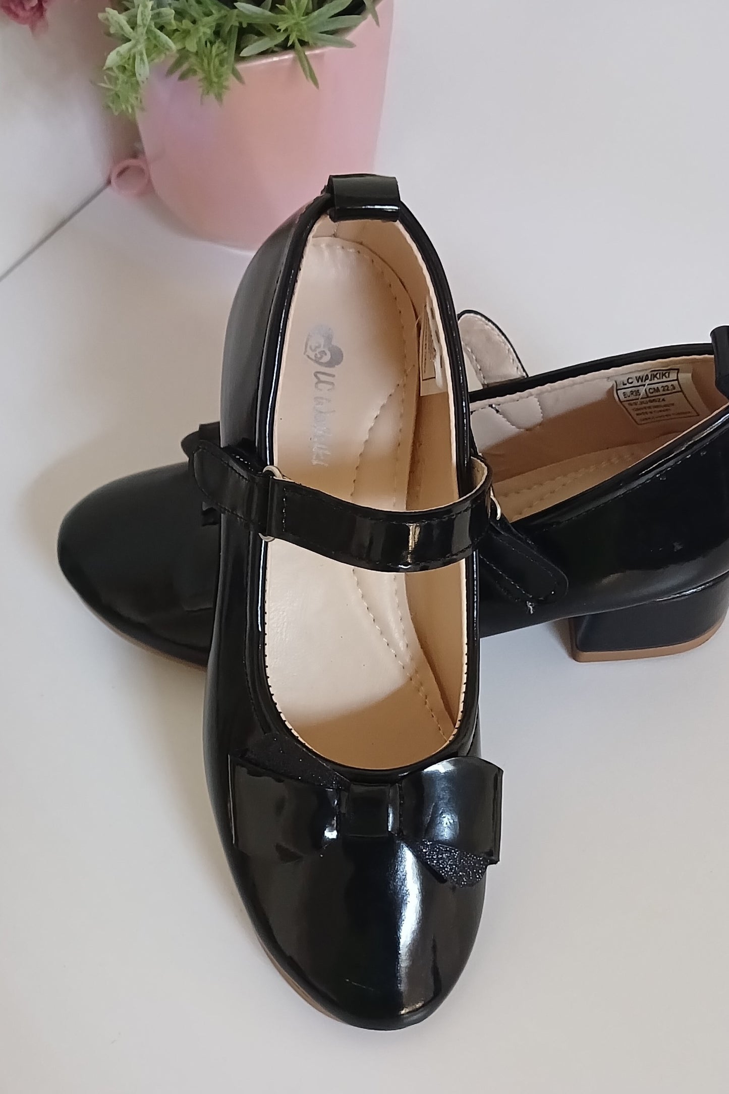 Girls Black Mary Jane Heels - Kids