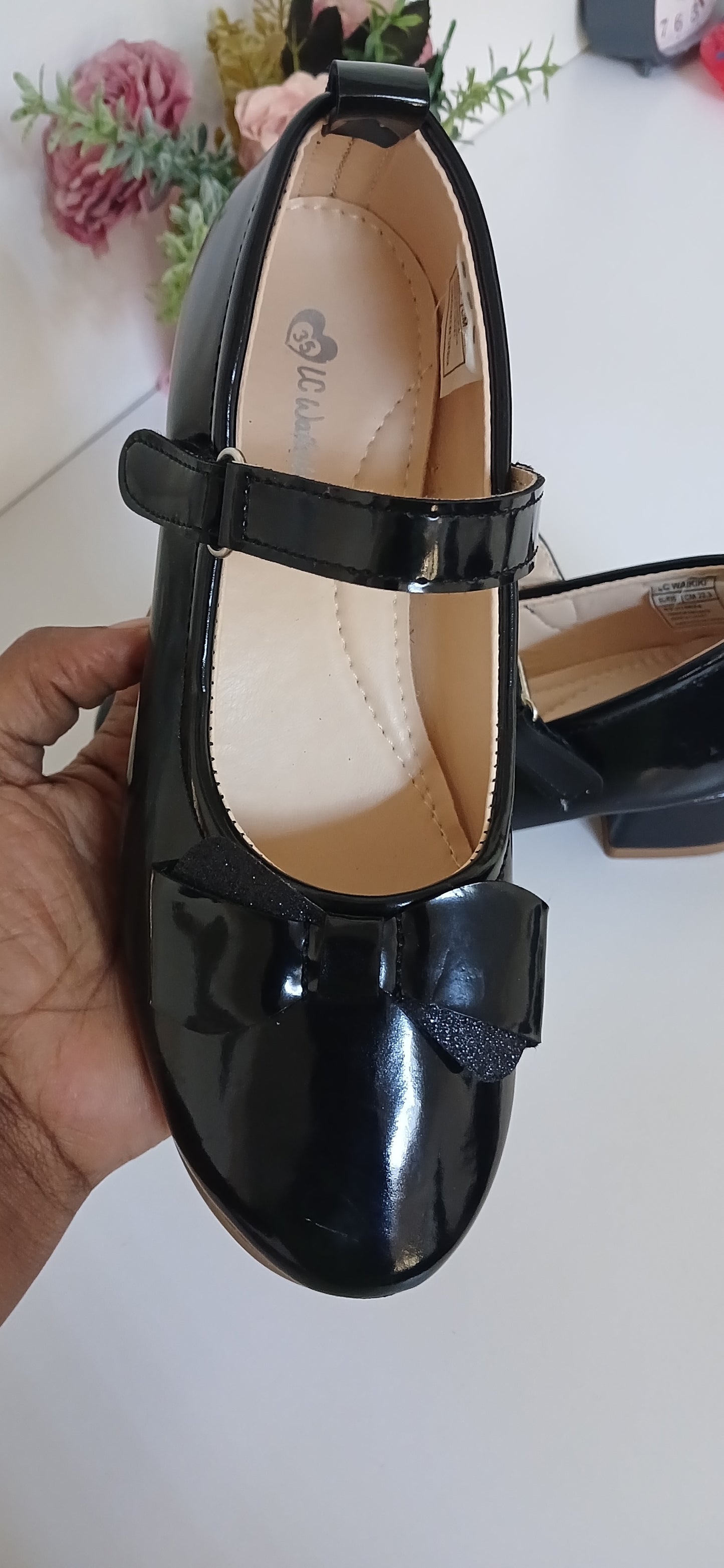 Girls Black Mary Jane Heels - Kids