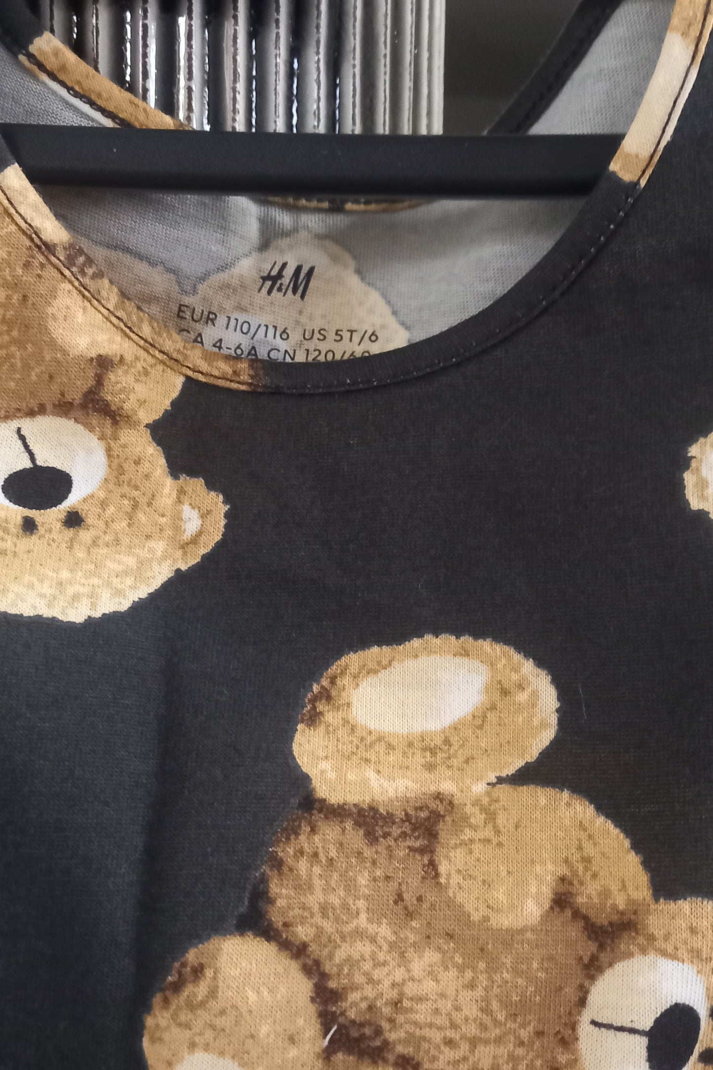 Black and Brown Bear Print H&M Kids Dress