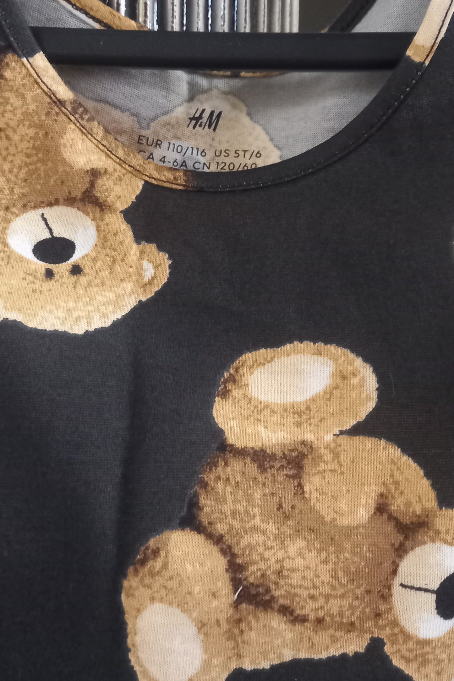 Black and Brown Bear Print H&M Kids Dress