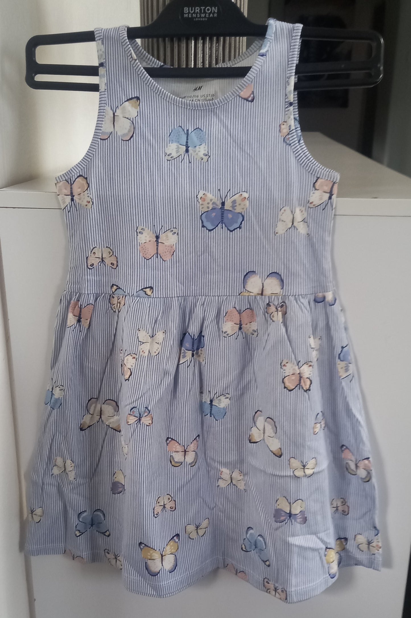 Blue and White Butterfly Print H&M Kids Dress
