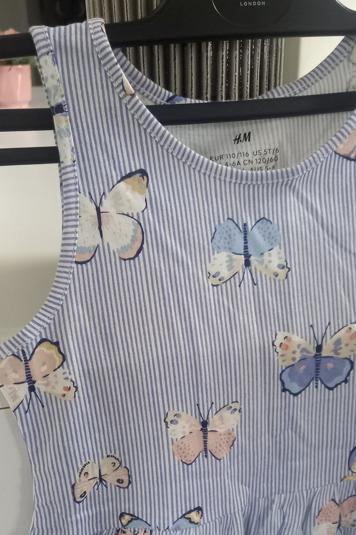 Blue and White Butterfly Print H&M Kids Dress