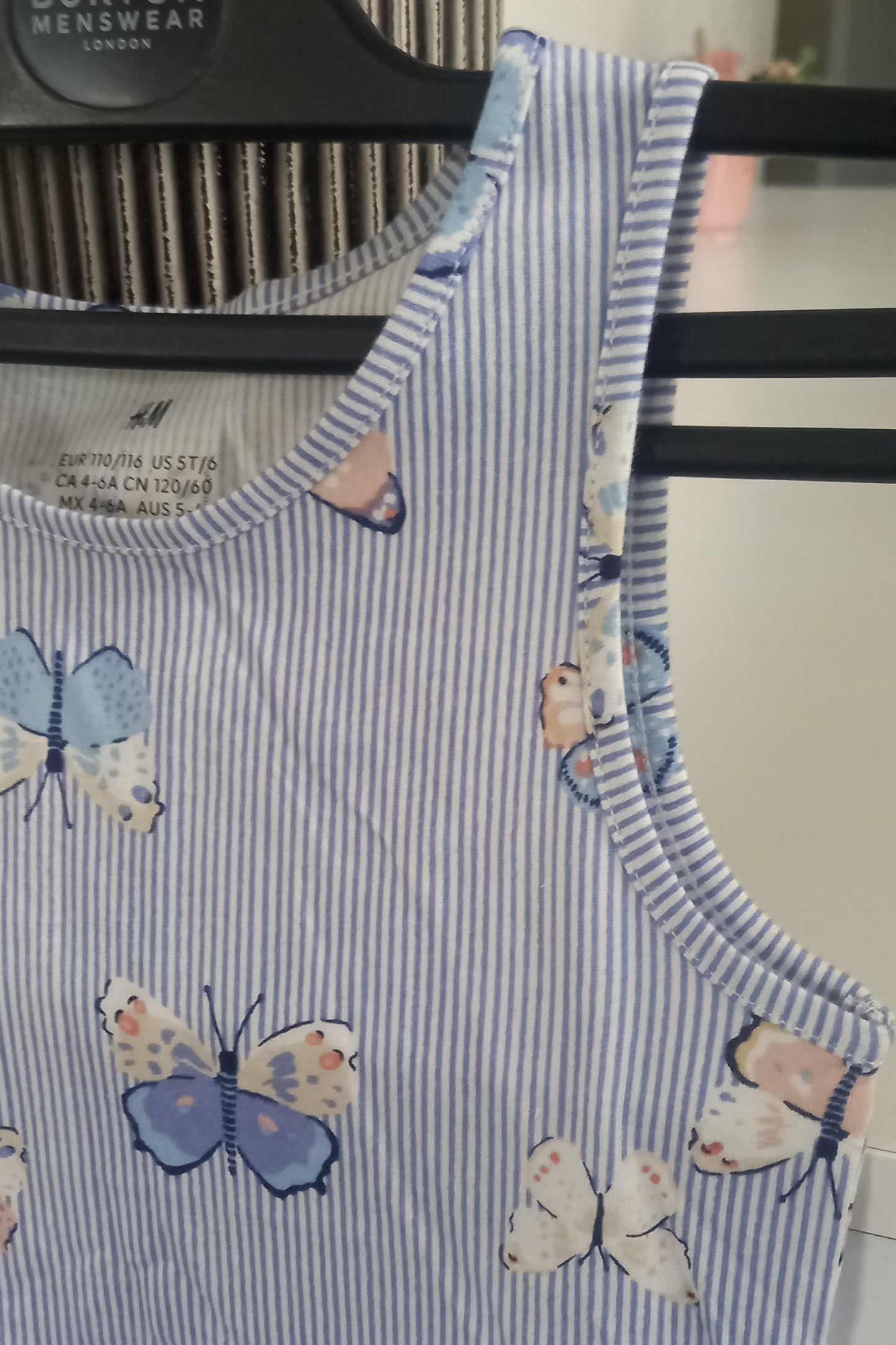 Blue and White Butterfly Print H&M Kids Dress