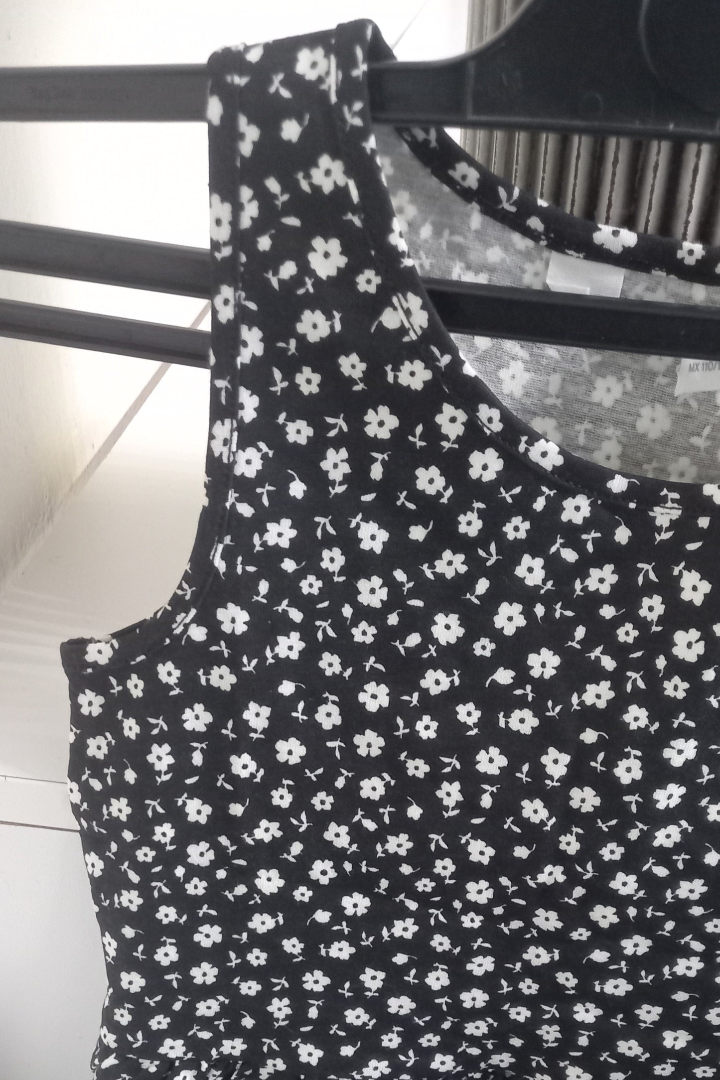Black H&M Floral Print Kids Dress