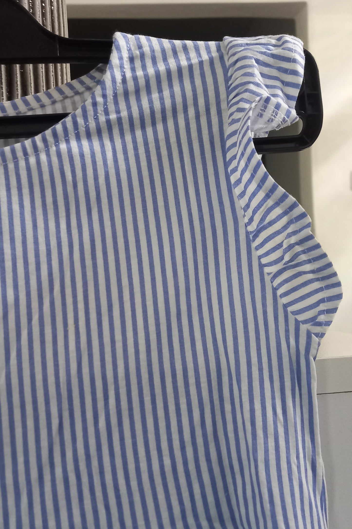 H&M White and Blue Stripes Kids Dress