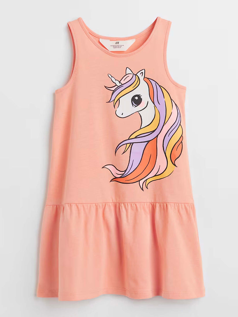 H&M Unicorn Kids Print Dress