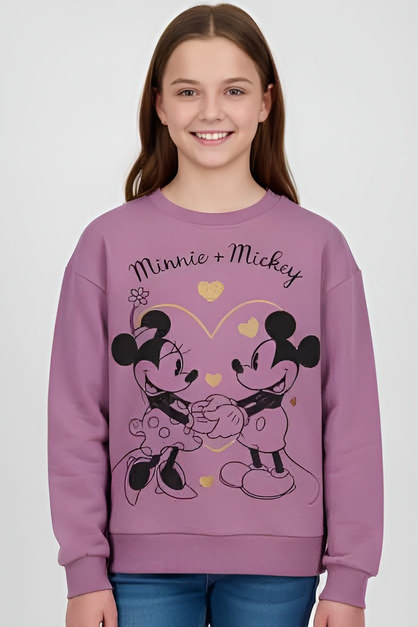 Girls Minie Mouse Print Sweatshirt