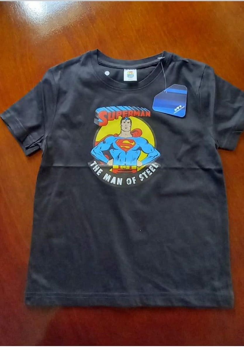 Kids Short Sleeved Superman Man of Steel T-shirt