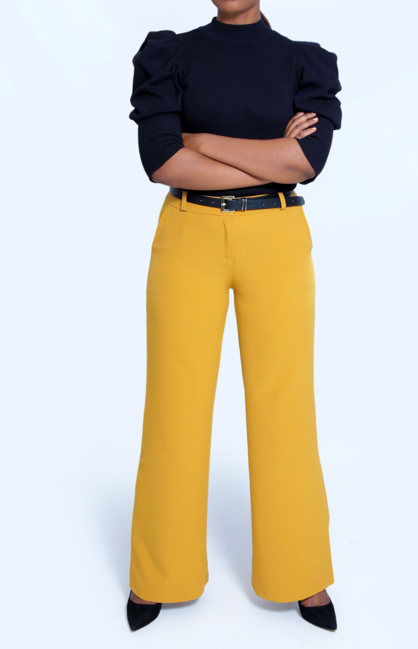 Mustard Wide Leg Trousers