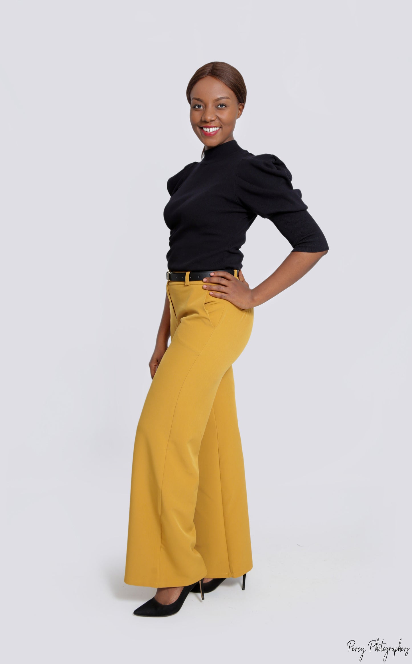 Mustard Wide Leg Trousers