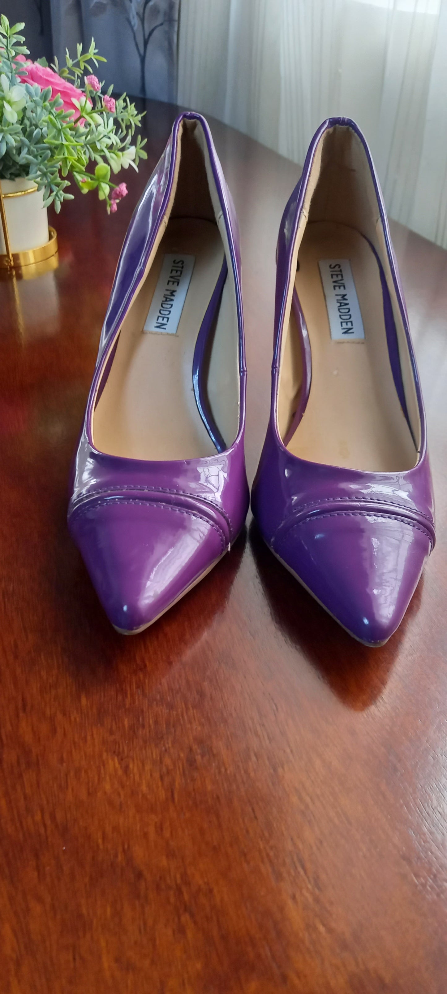 Purple Kitten Heels