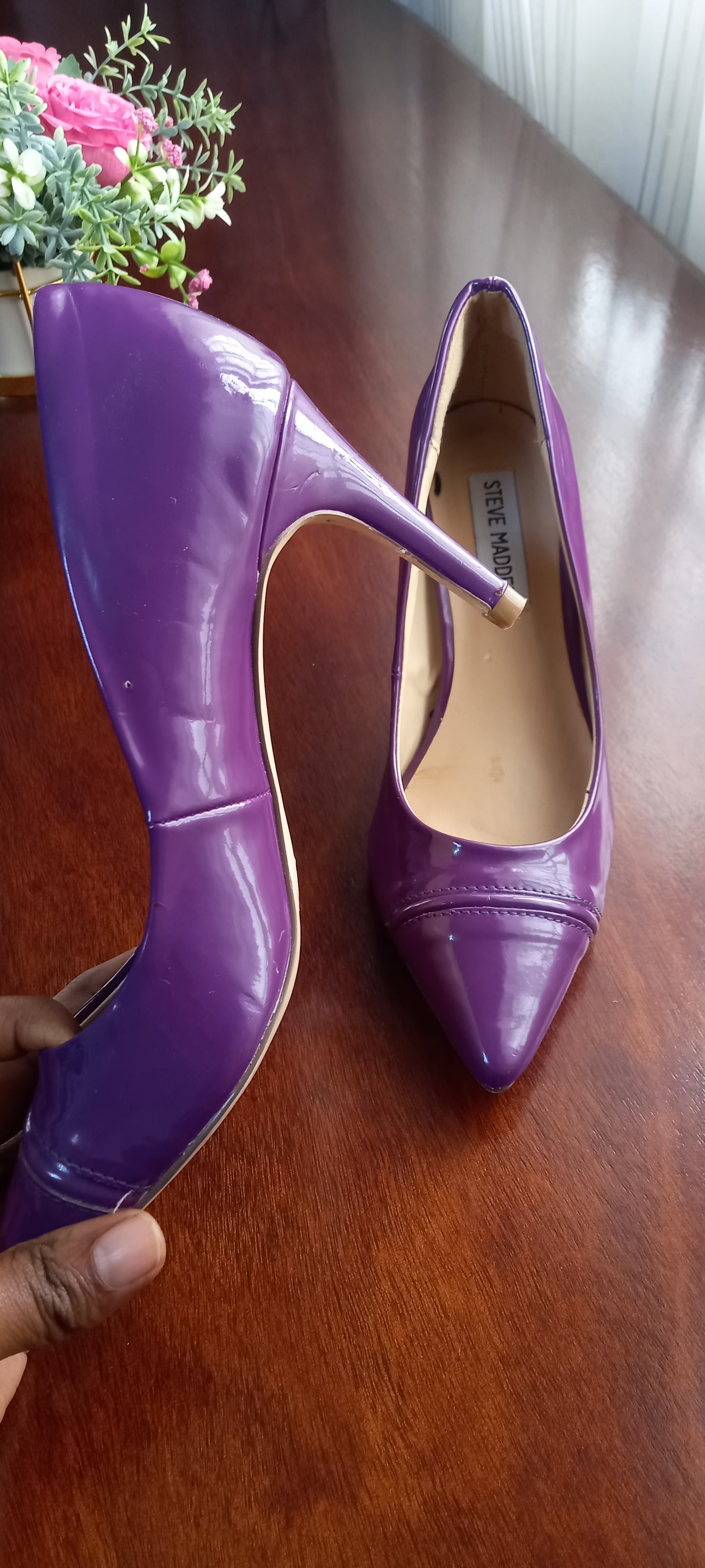 Purple Kitten Heels