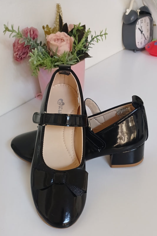 Girls Black Mary Jane Heels - Kids