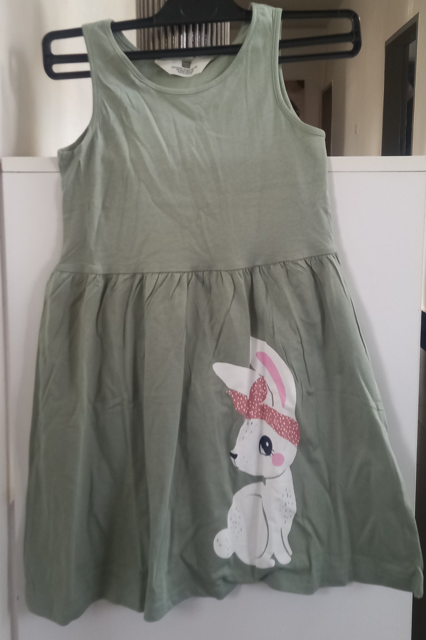 Green Rabbit Print H&M Kids Dress