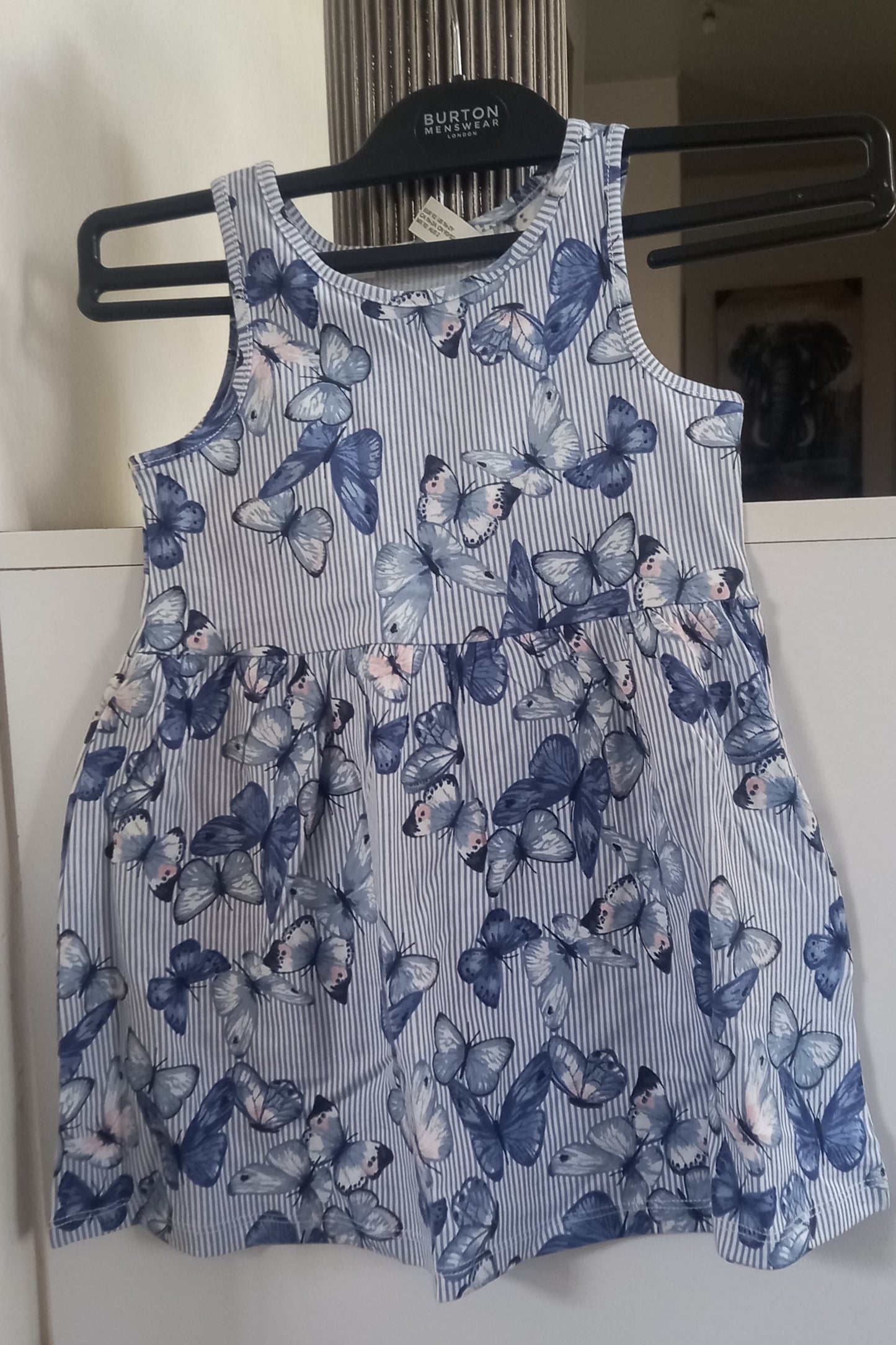 Blue and White Butterfly Print H&M Kids Dress