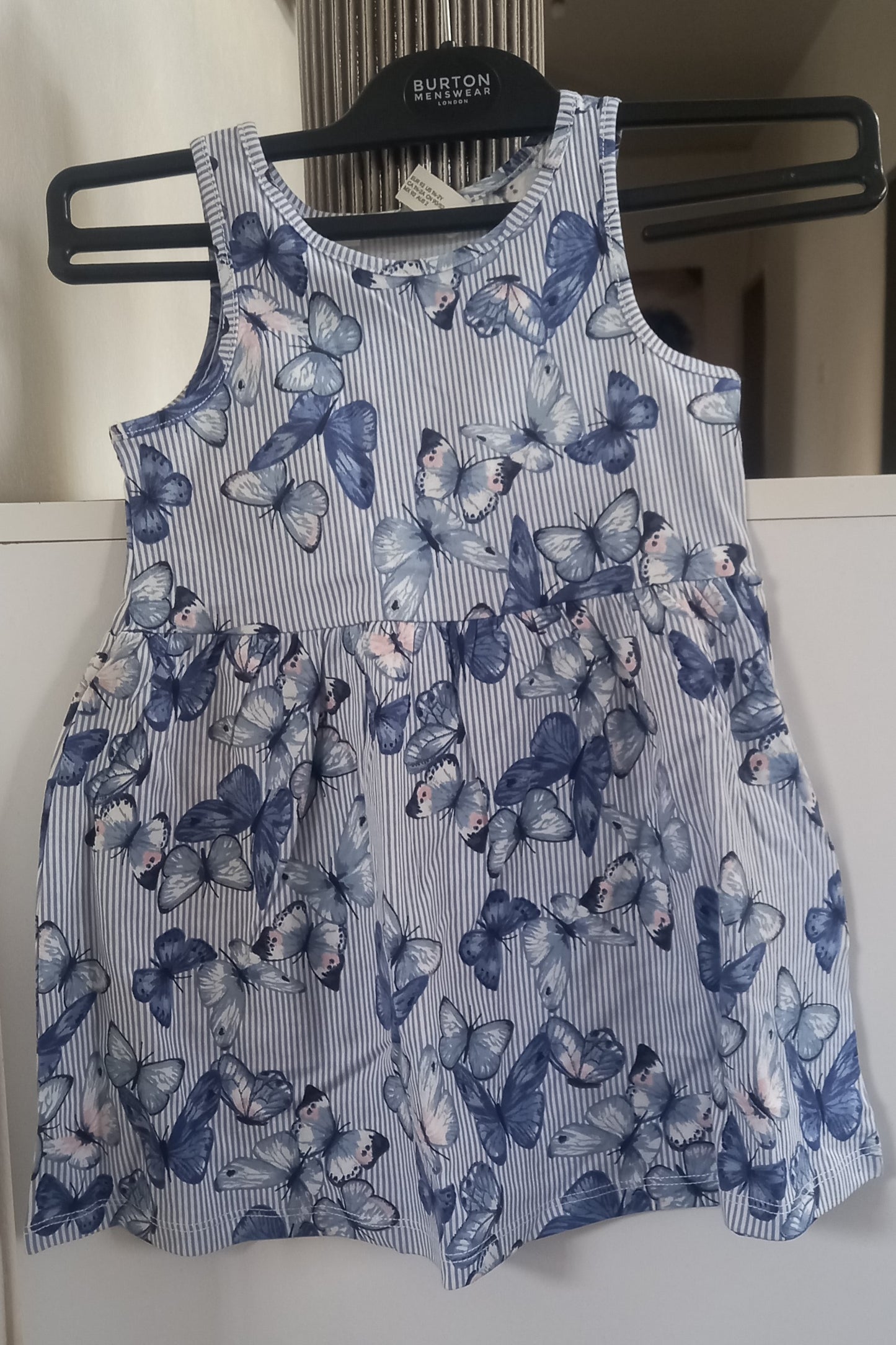 Blue and White Butterfly Print H&M Kids Dress