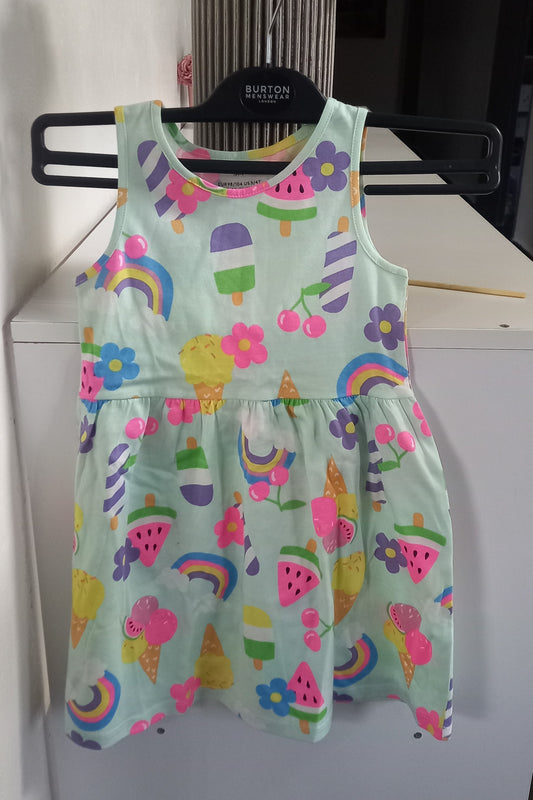 Light Green Print H&M Kids Dress