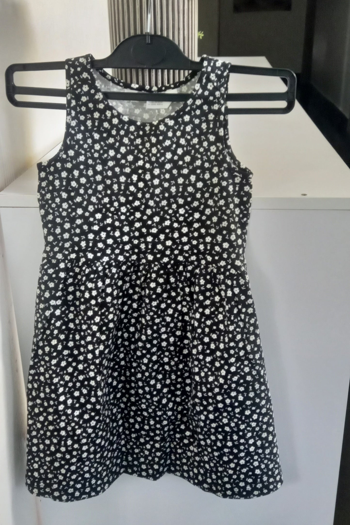 Black H&M Floral Print Kids Dress
