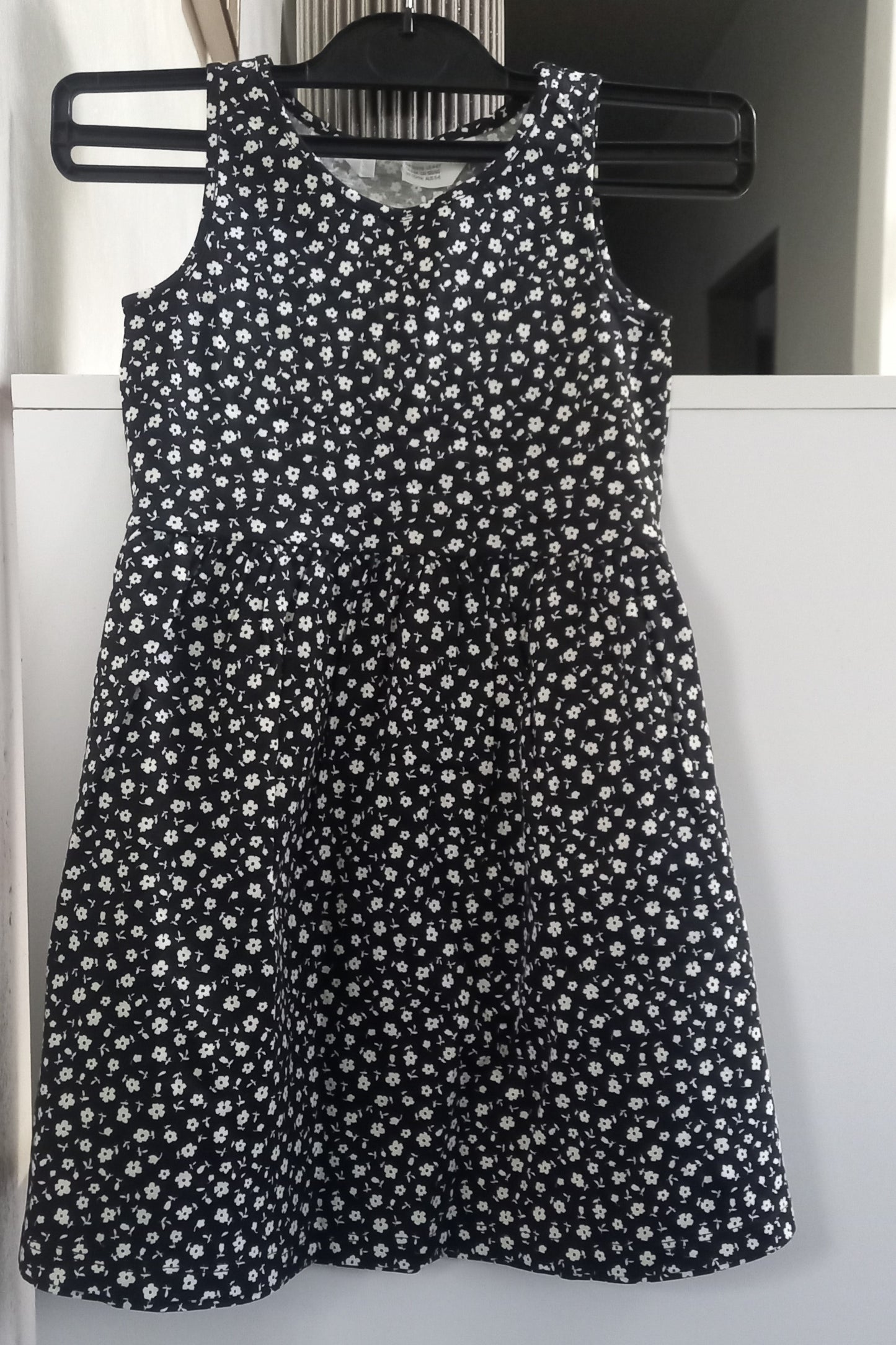 Black H&M Floral Print Kids Dress