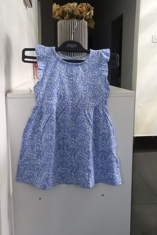 H&M Blue and White Floral Kids Dress