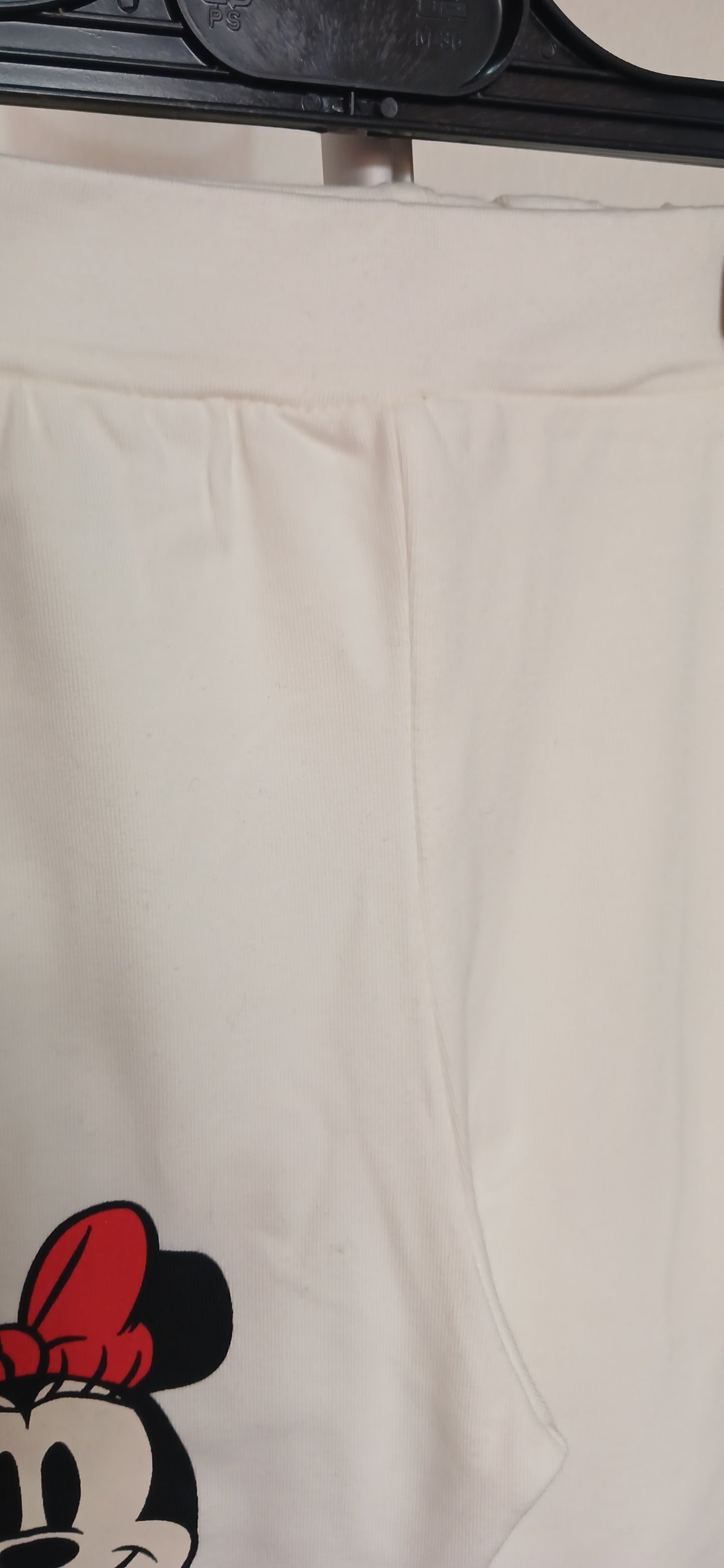 Girls White Minnie Mouse Print Leggings