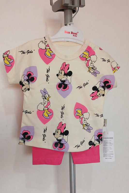Kids Mini Mouse Print Two Piece Suit