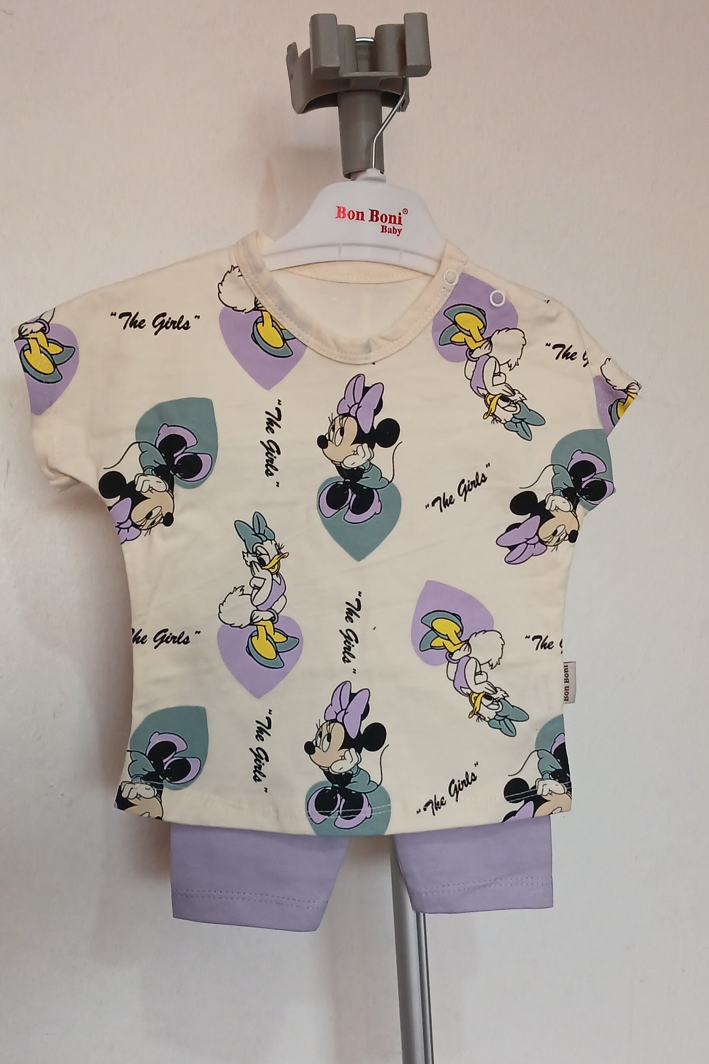 Kids Mini Mouse Print Two-Piece Suit - Purple Mix