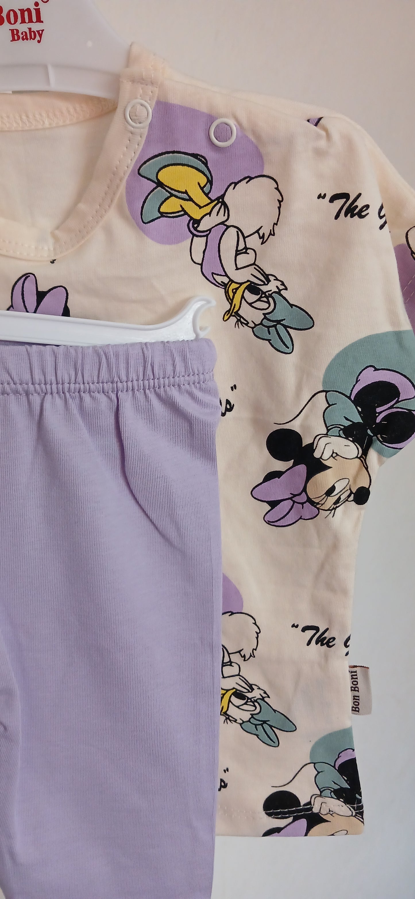 Kids Mini Mouse Print Two-Piece Suit - Purple Mix