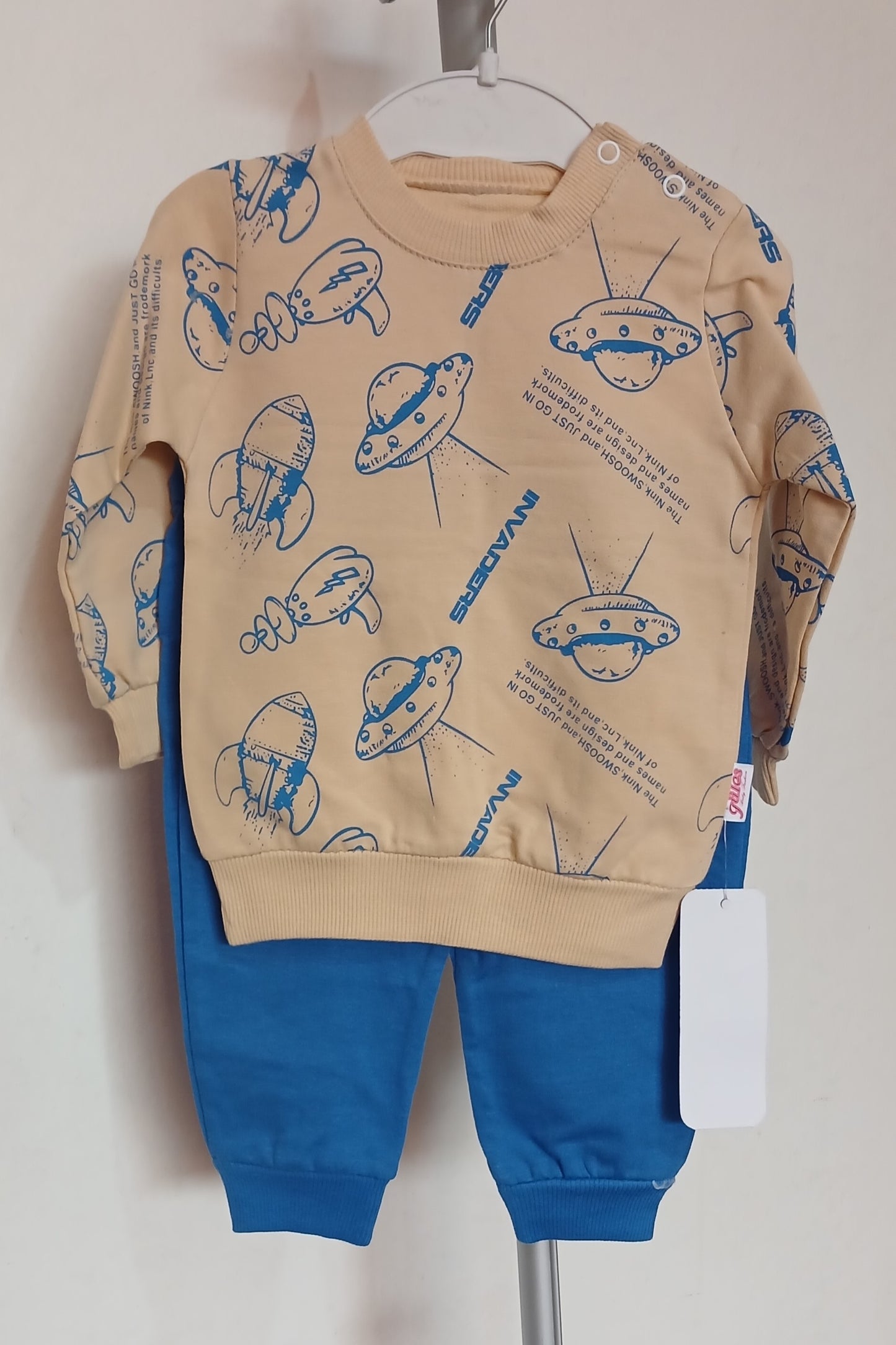 Spaceship Print 2 Piece Suit