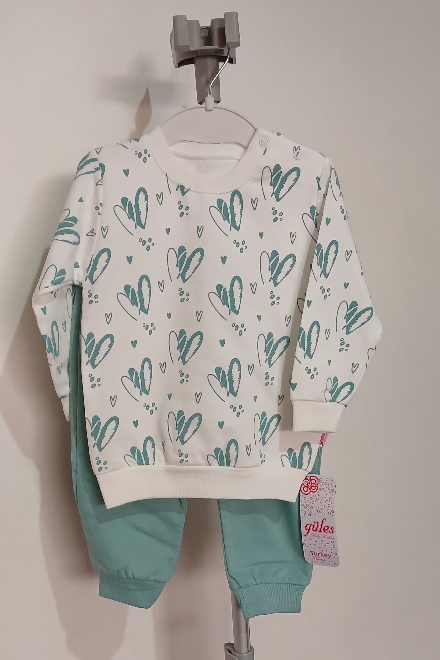 Green and White 2 Piece Suit