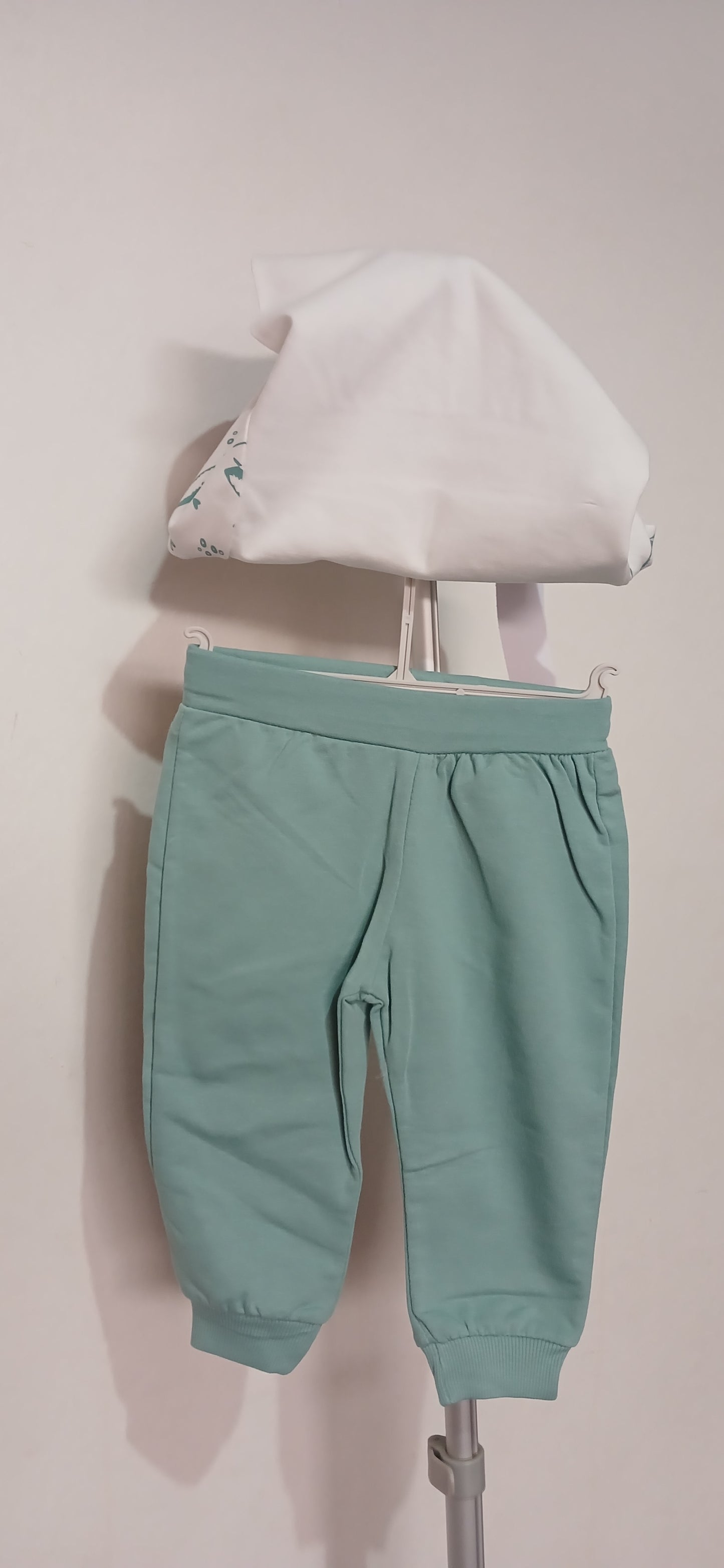 Green and White 2 Piece Suit