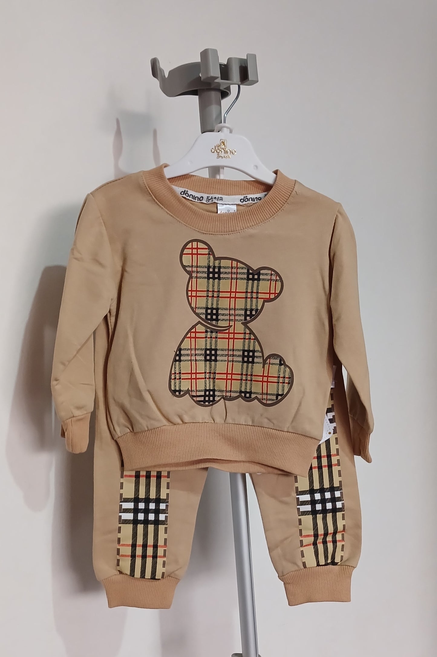 Khaki Burberry Print 2 Piece Suit