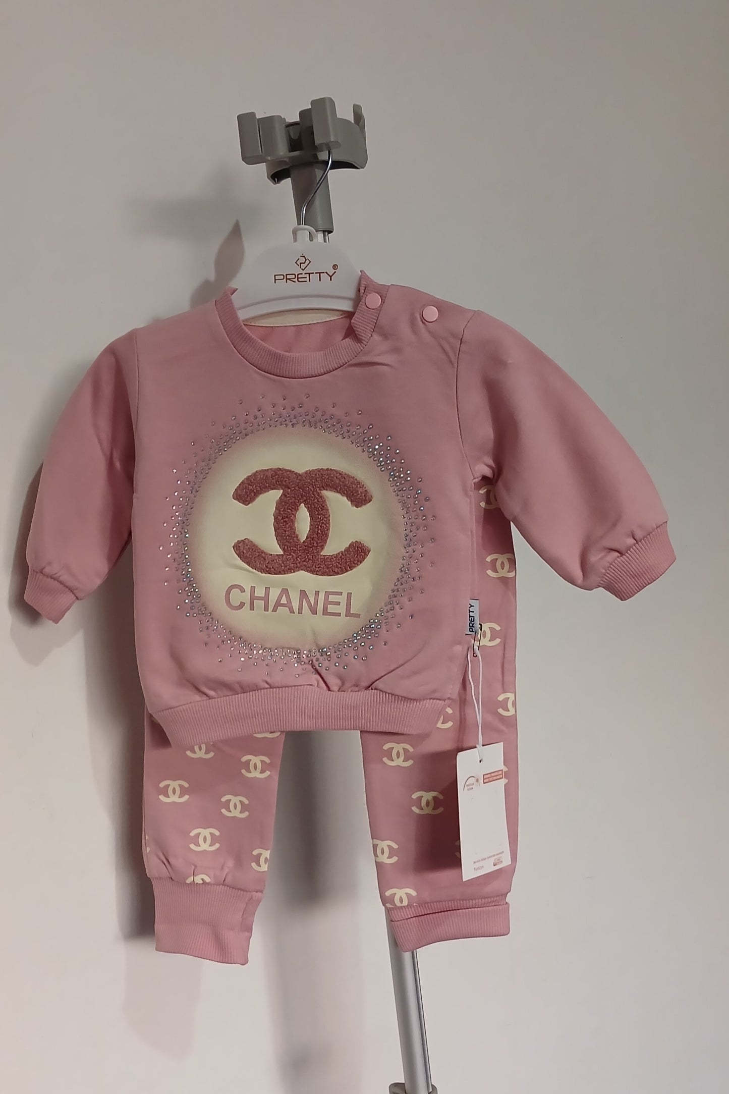 Channel Print 2 Piece Suit