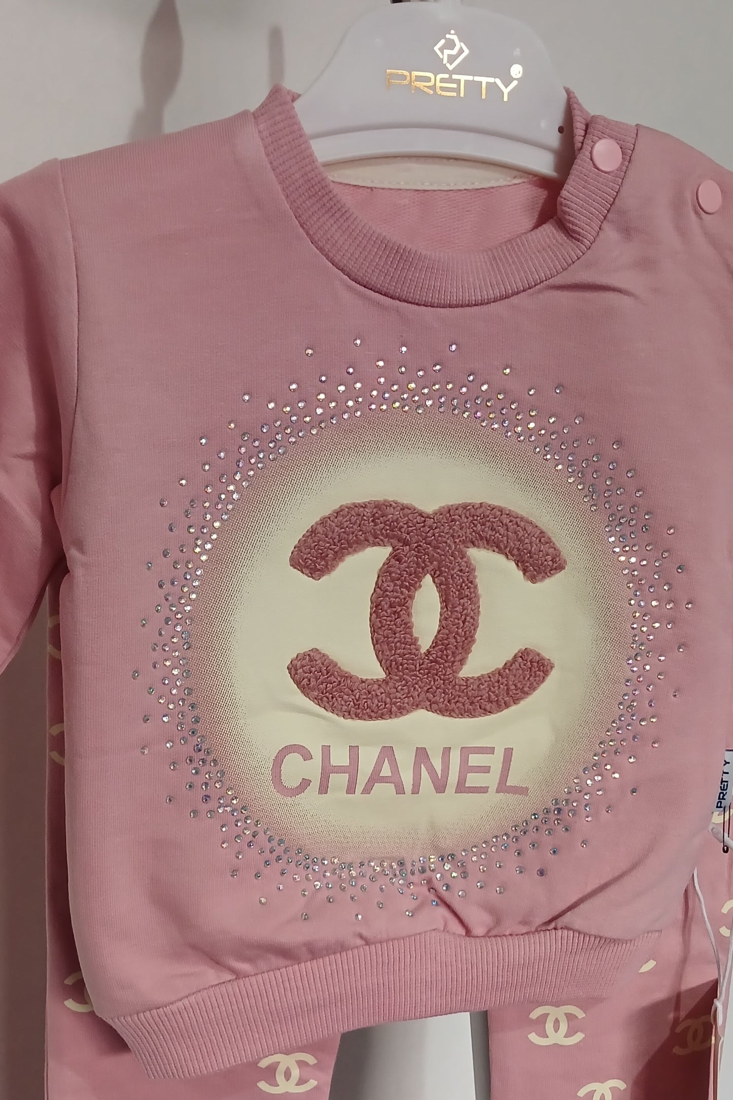 Channel Print 2 Piece Suit