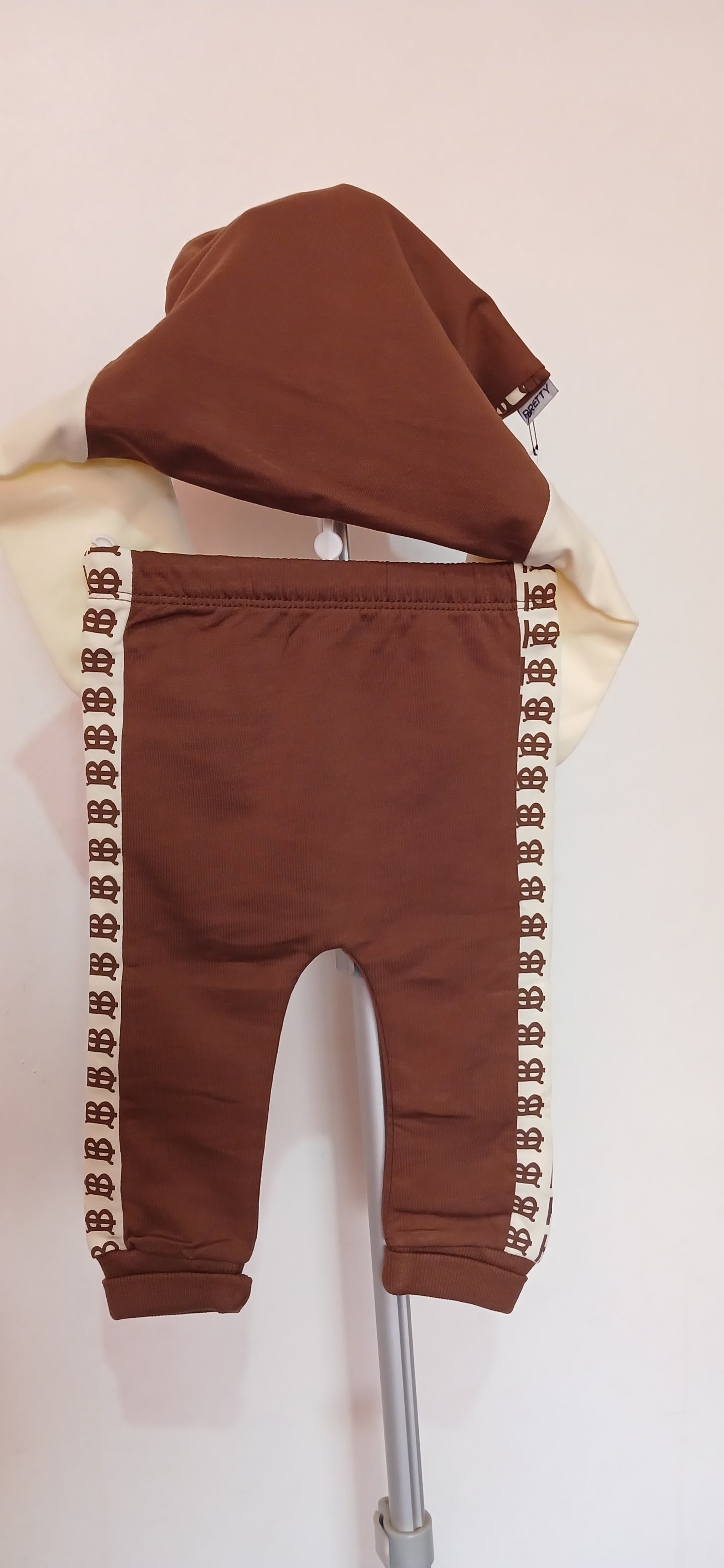 Brown Burberry Print 2 Piece Suit