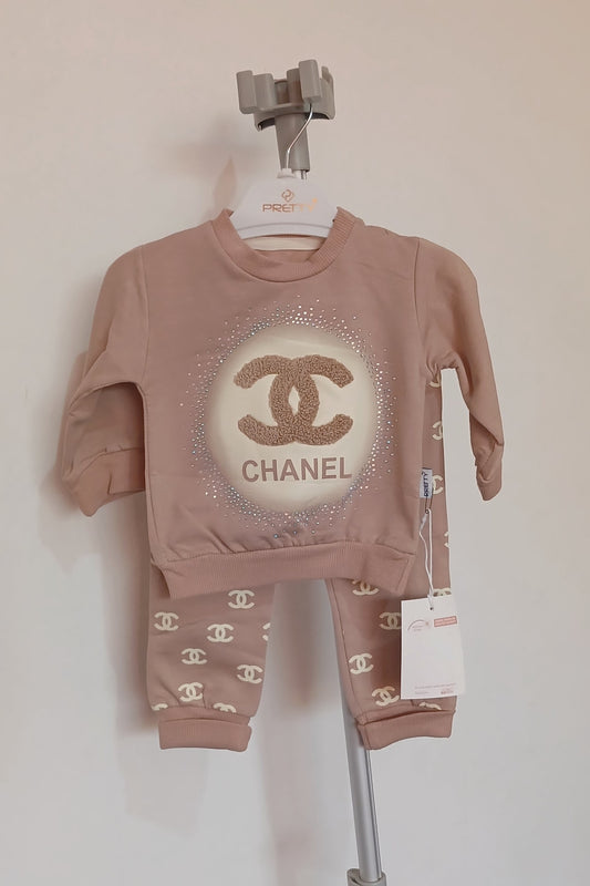 Channel Print 2 Piece Suit