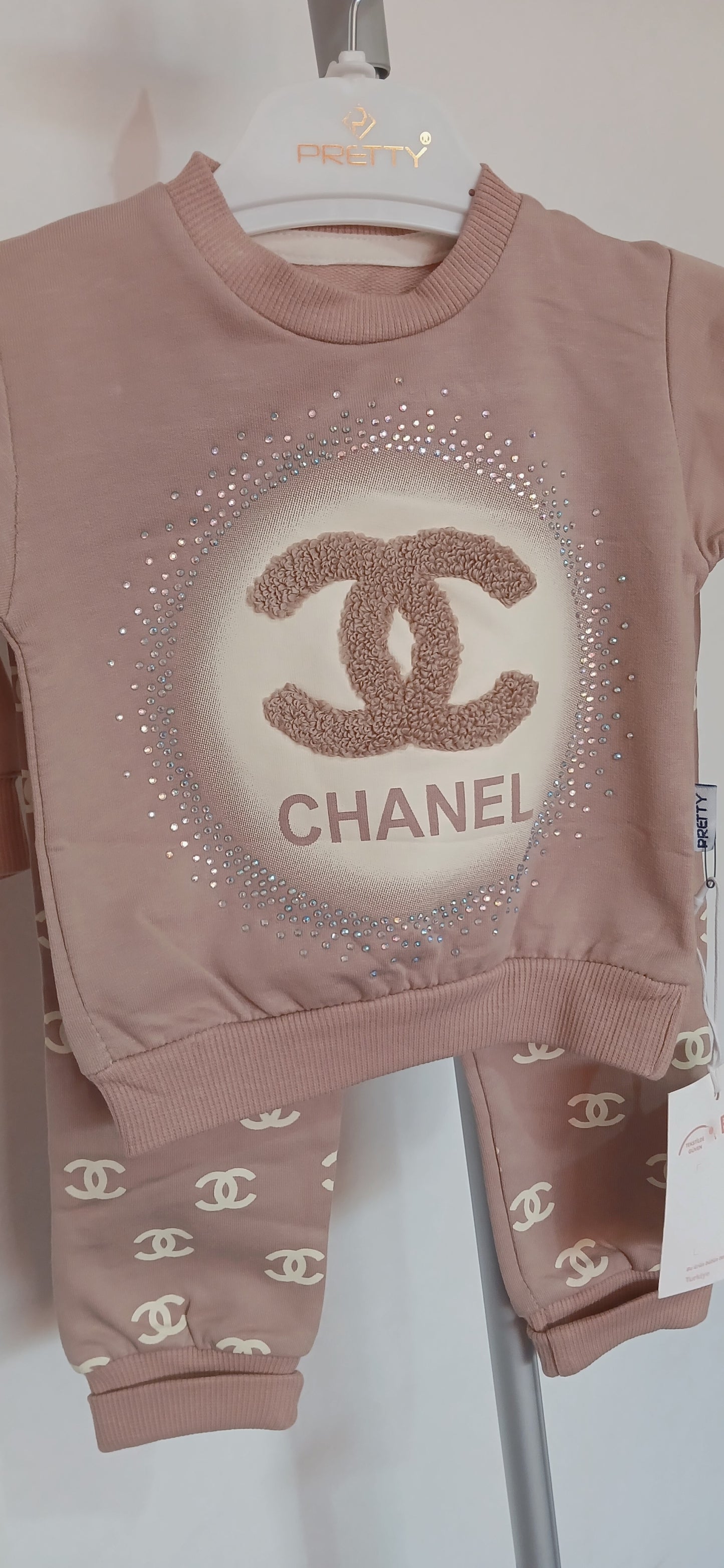 Channel Print 2 Piece Suit