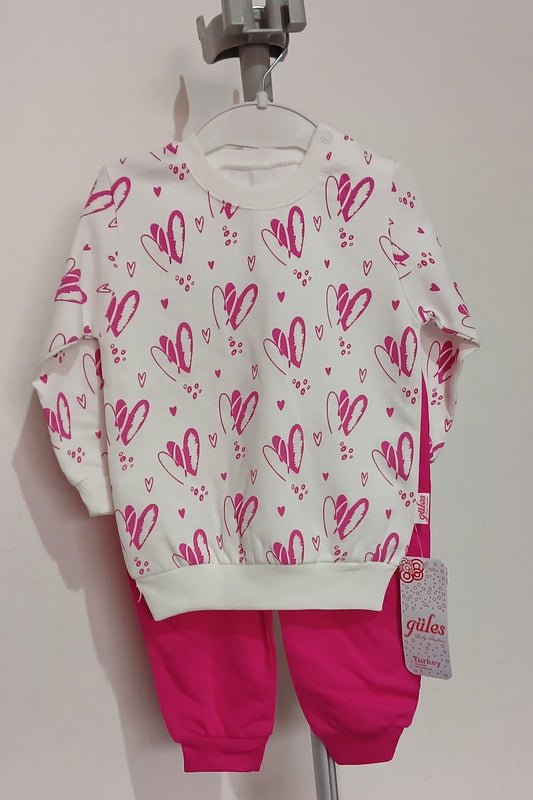 Pink and White 2 Piece Suit
