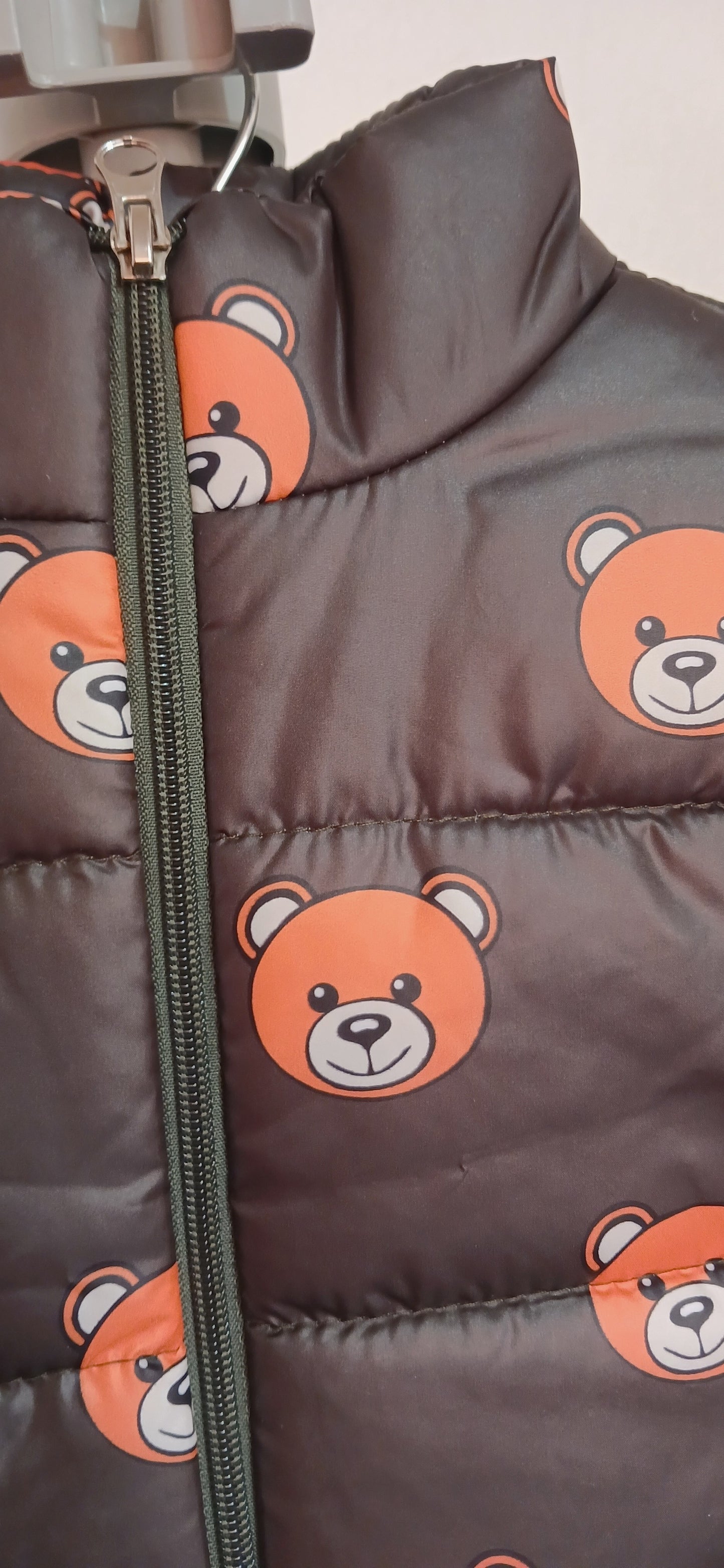 Dark Olive Green Kids Puffer Jacket