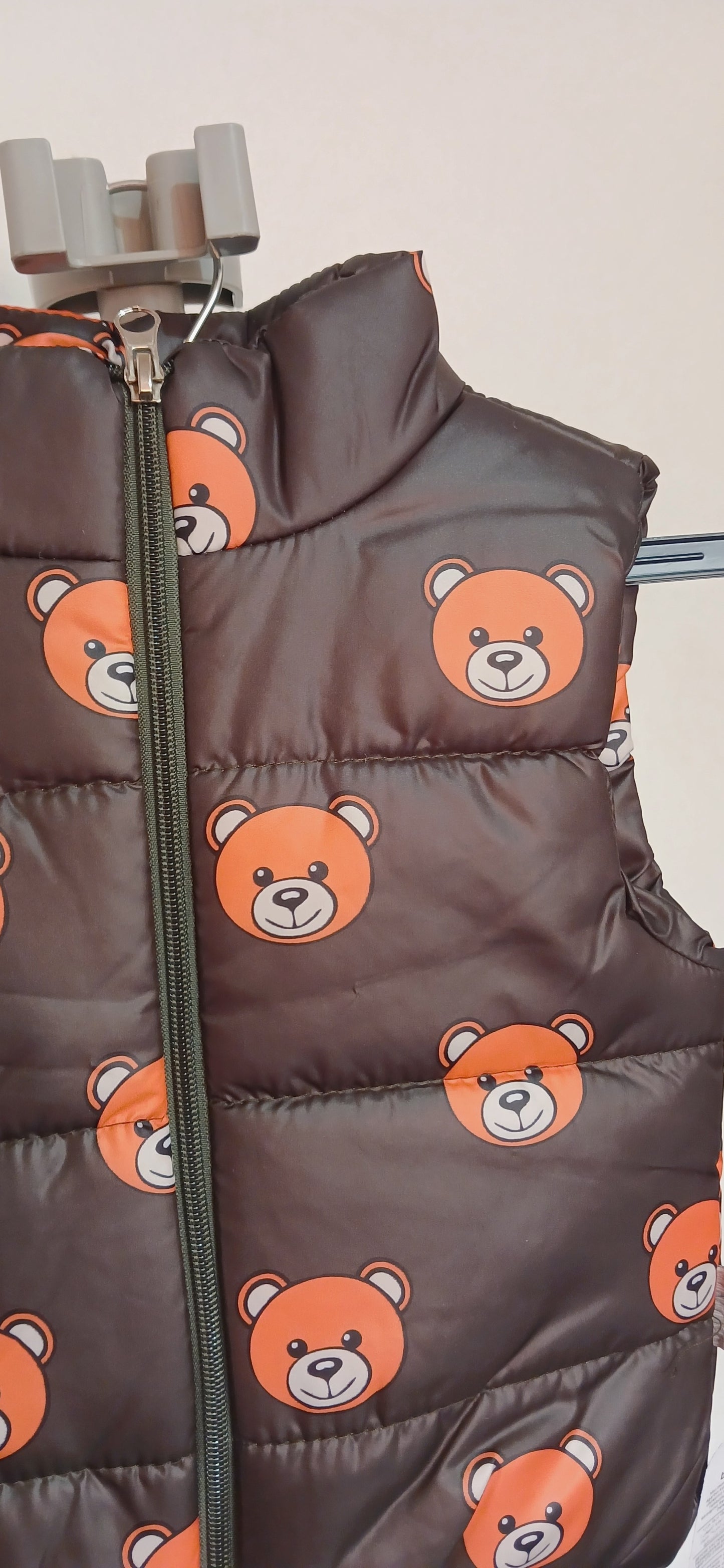 Dark Olive Green Kids Puffer Jacket