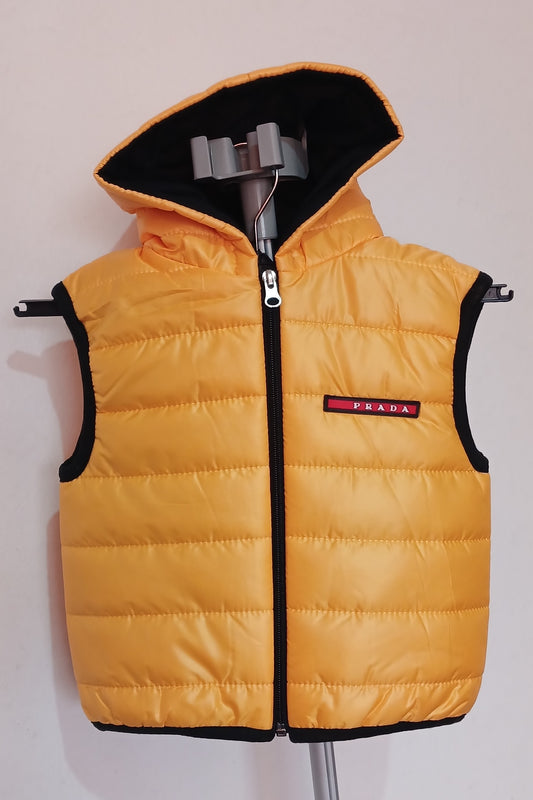 Prada Inspired Kids Yellow Puffer Jacket