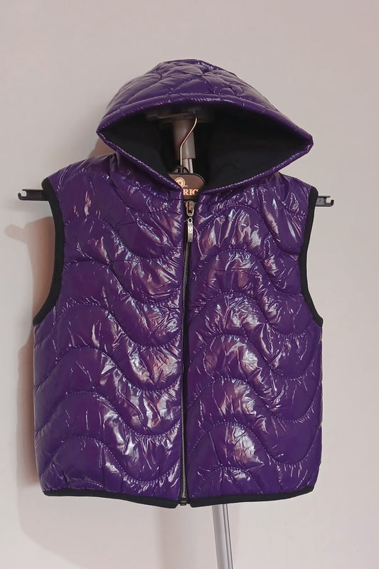 Purple Kids Sleeveless Puffer Jacket