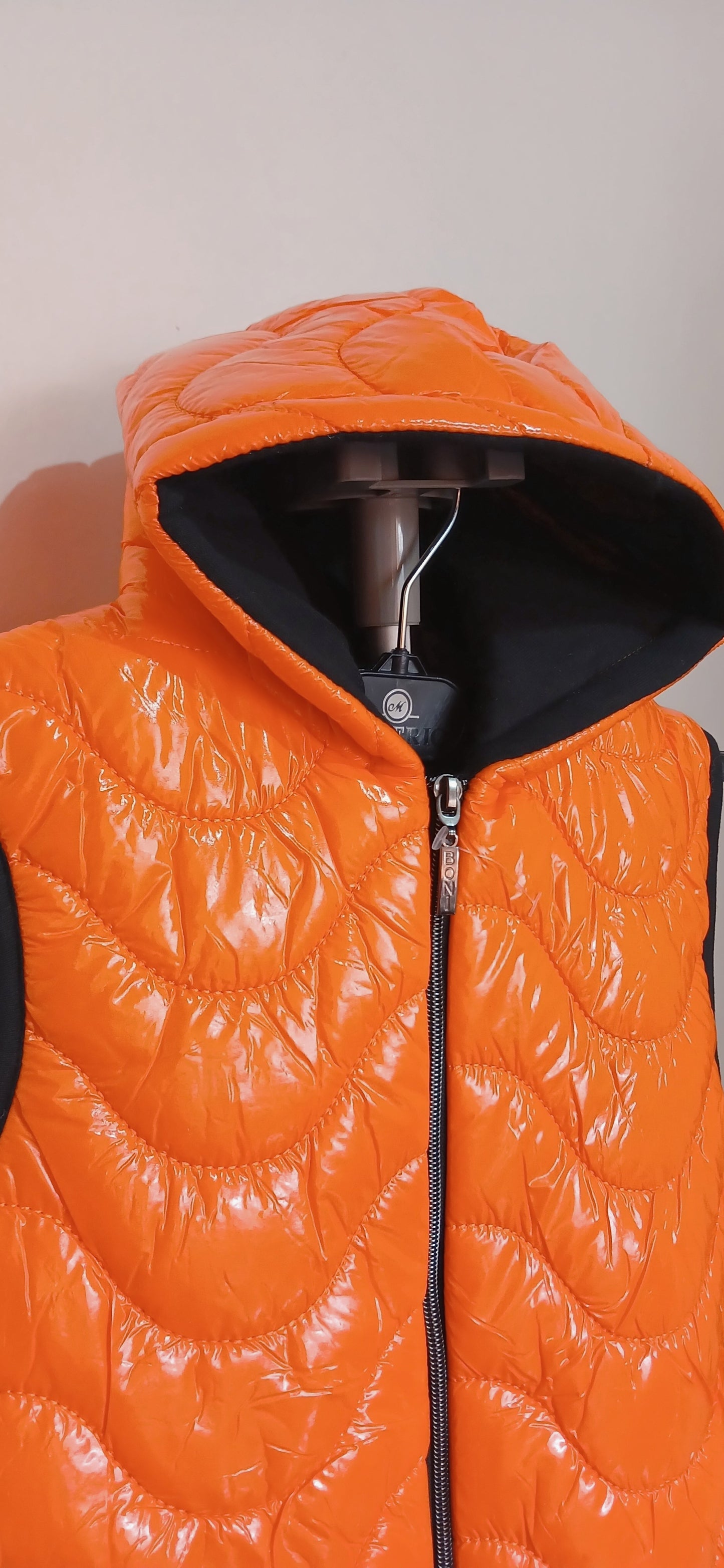 Orange Sleeveless Kids Puffer Jacket