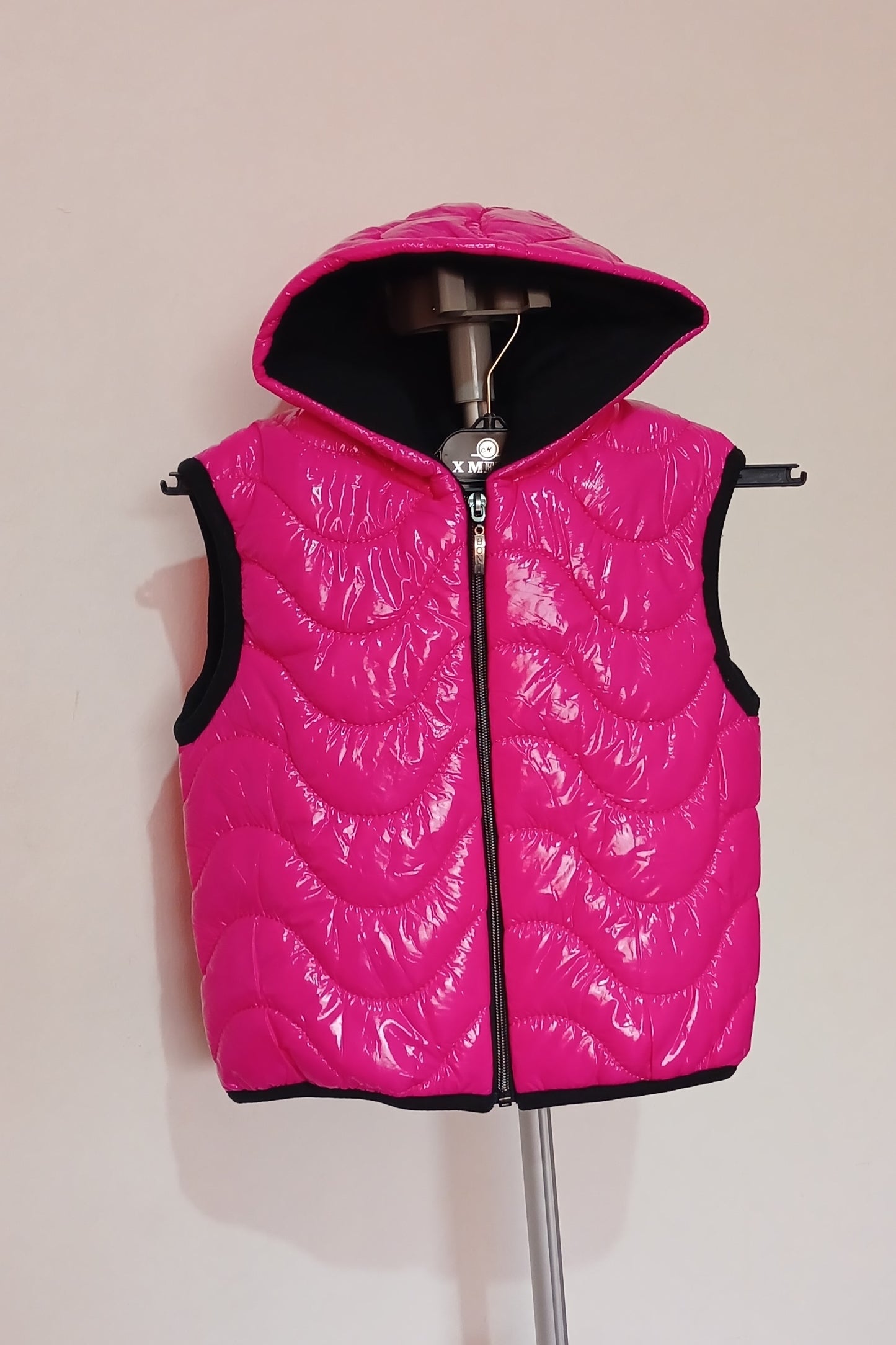 Pink Kids Sleeveless Puffer Jacket
