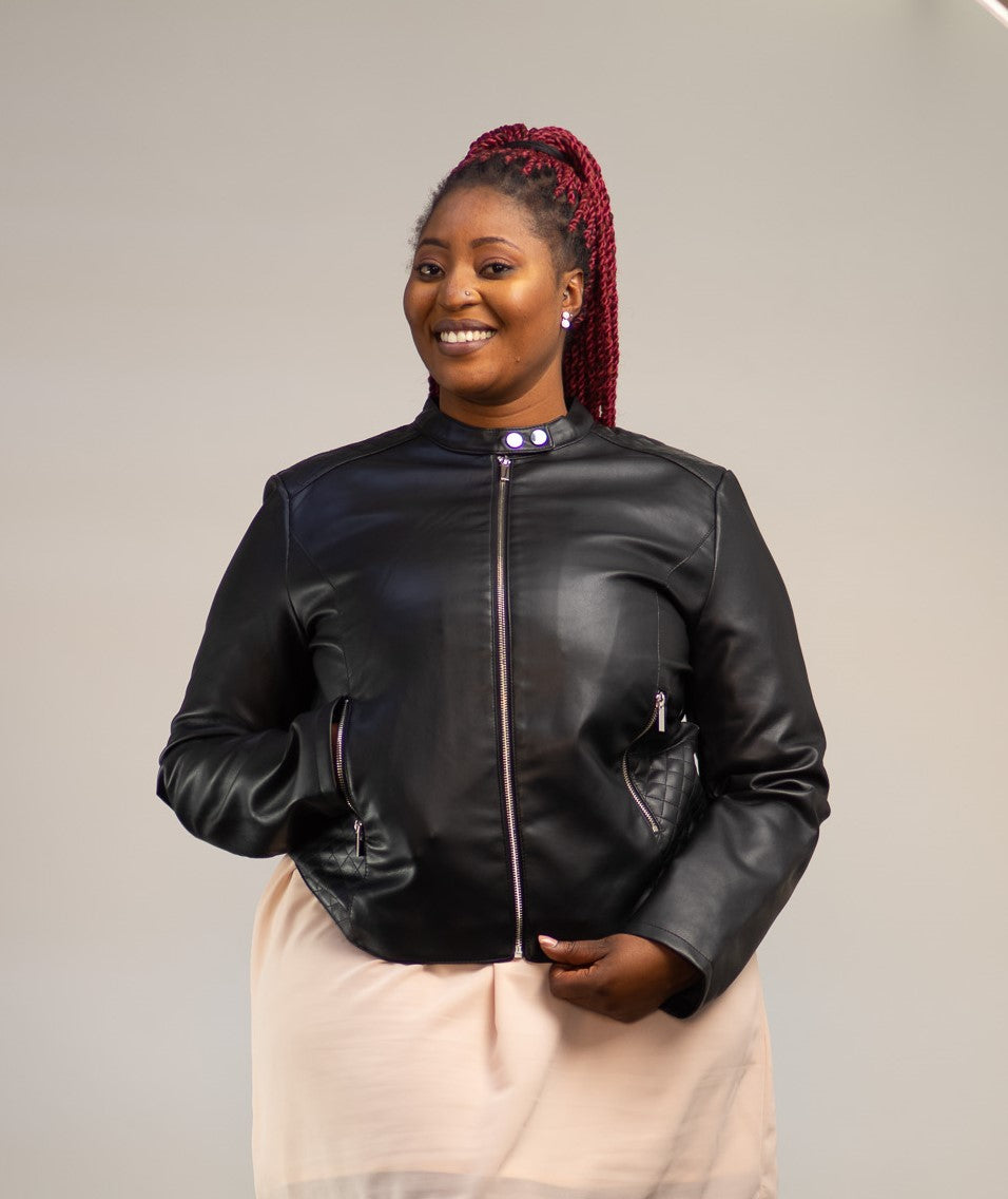 Dorothy Perkins Plus Sized Leather Jacket